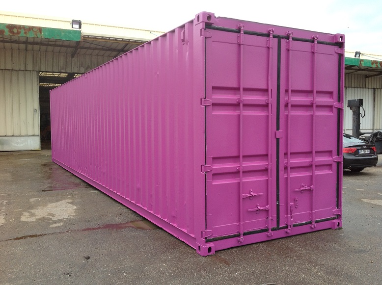 Container d'occasion repeint.